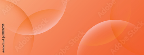 Abstract orange background with overlapping circles. The background features a smooth, orange gradient texture. Vibrant orange tones dominate. Minimal abstract circles vector gradient background