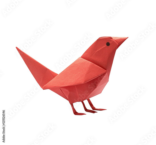 origami crane isolated on white