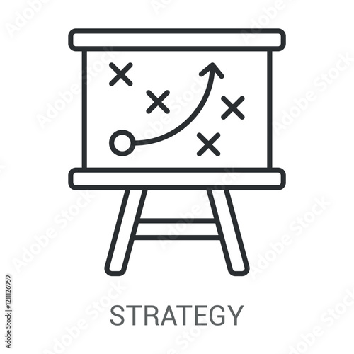 Strategy Icon Vector Illustration Line Style