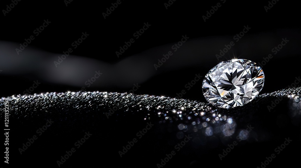 Sparkling diamond on black velvet. Sparkling diamond on black velvet.