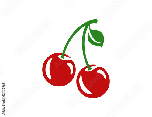 cherry logo icon isolated on white background