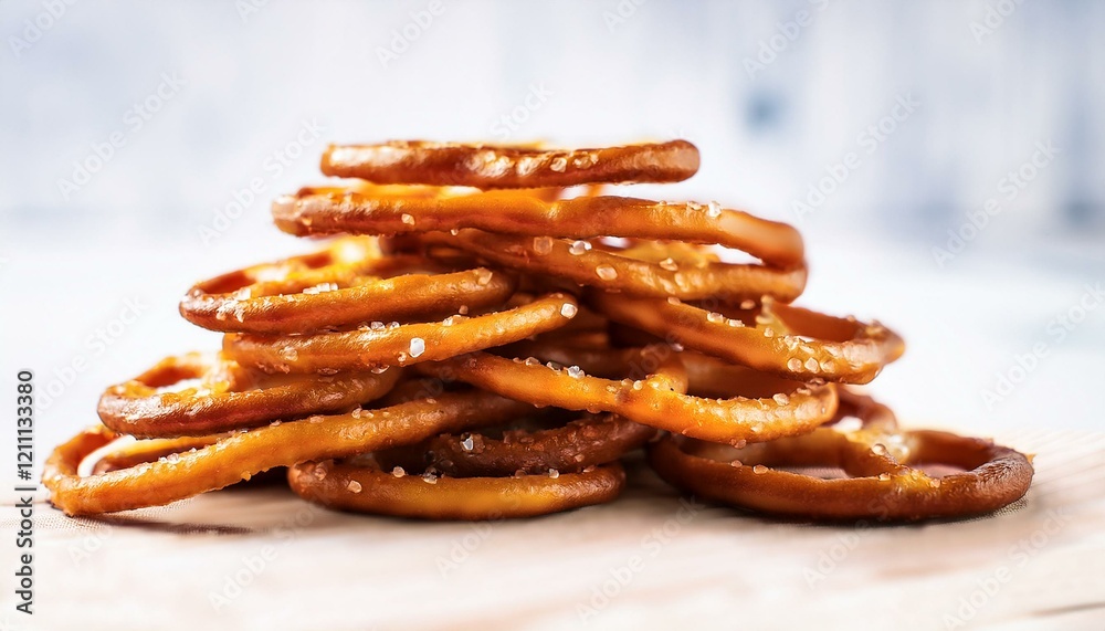 A delicious pile of pretzels, seasoned with salt. A delicious pile of pretzels, seasoned with salt.