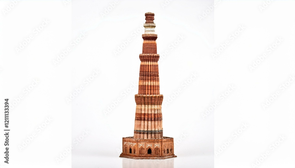Intricate model of a historical tower, showcasing detailed architecture and warm earthy tones. Intricate model of a historical tower, showcasing detailed architecture and warm earthy tones.