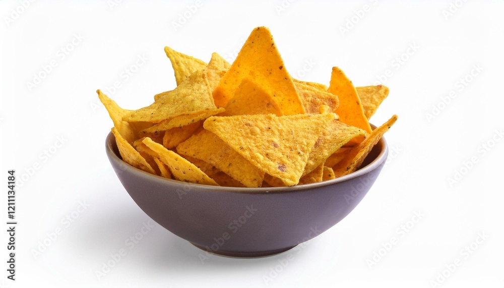 A bowl of crunchy tortilla chips. A bowl of crunchy tortilla chips.