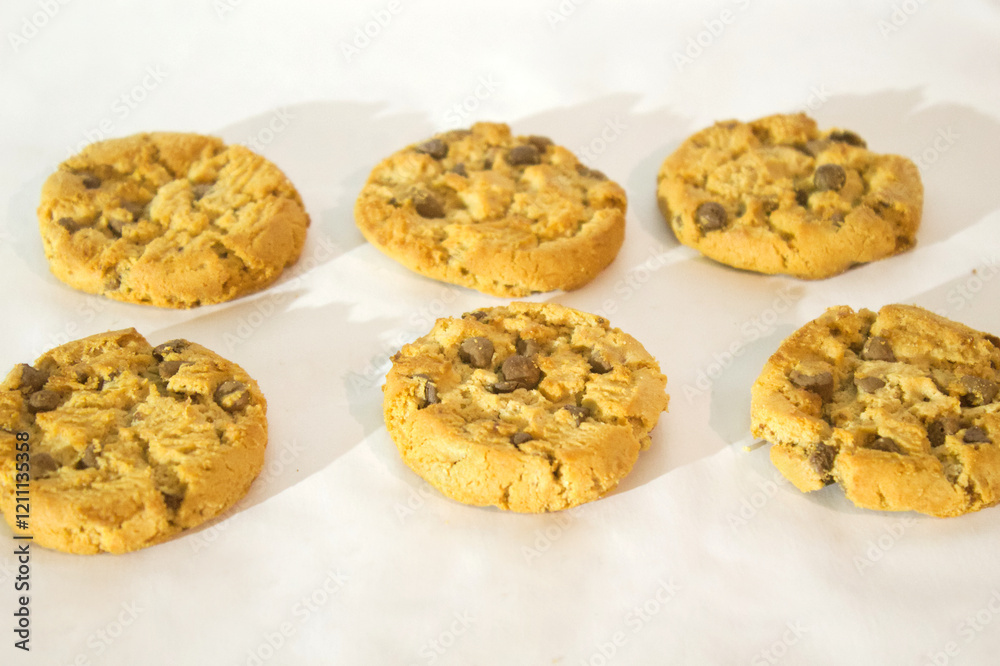 Vanilla cookies with chocolate chips Vanilla cookies with chocolate chips