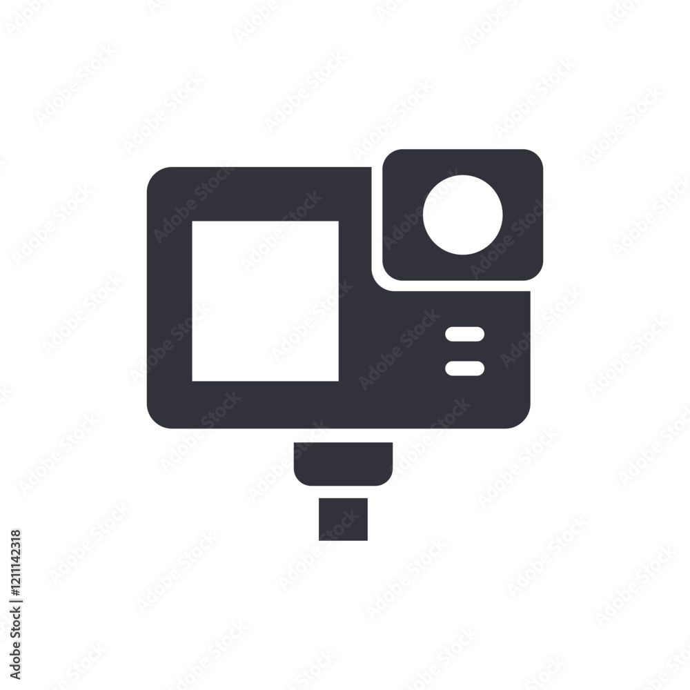 Action camera solid icons, minimalist vector illustration ,simple transparent graphic element .Isolated on white background Action camera solid icons, minimalist vector illustration ,simple transparent graphic element .Isolated on white background