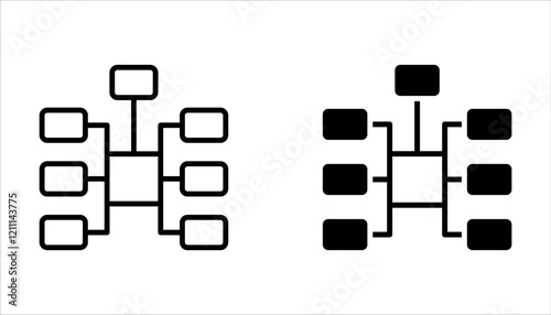 workflow icon set for startup business. Pictogram in outline style. Vector flat line icon on white background