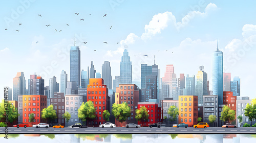 city of business concept vector