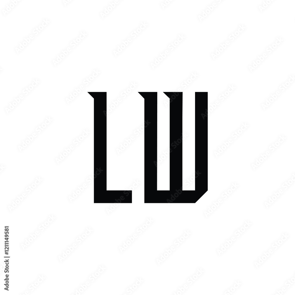 LW monogram logo design letter text name symbol monochrome logotype alphabet character simple logo LW monogram logo design letter text name symbol monochrome logotype alphabet character simple logo