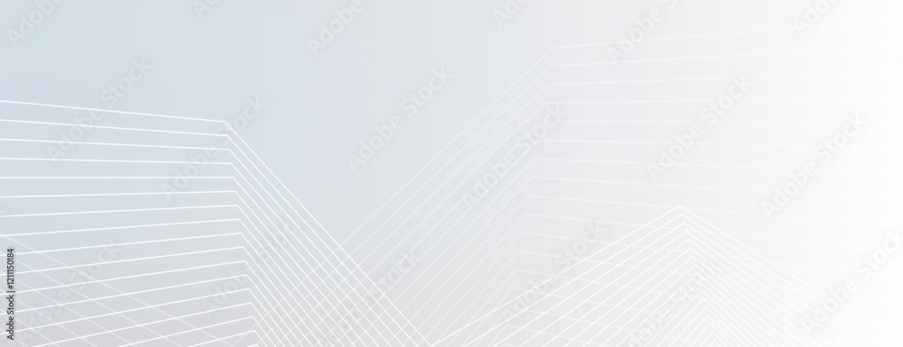 Naklejka premium Minimalist white background with subtle geometric lines. The white background has a smooth texture, creating a clean, modern look. Geometric pattern background vector. Light background.