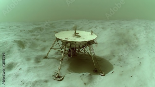 Wallpaper Mural Lunar Lander Resting On Dusty Martian Surface Torontodigital.ca