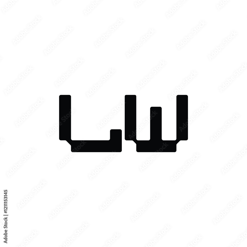 LW monogram logo design letter text name symbol monochrome logotype alphabet character simple logo LW monogram logo design letter text name symbol monochrome logotype alphabet character simple logo