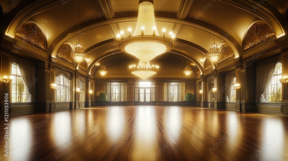 Fototapeta premium Grand Ballroom Interior Design: Opulent Elegance