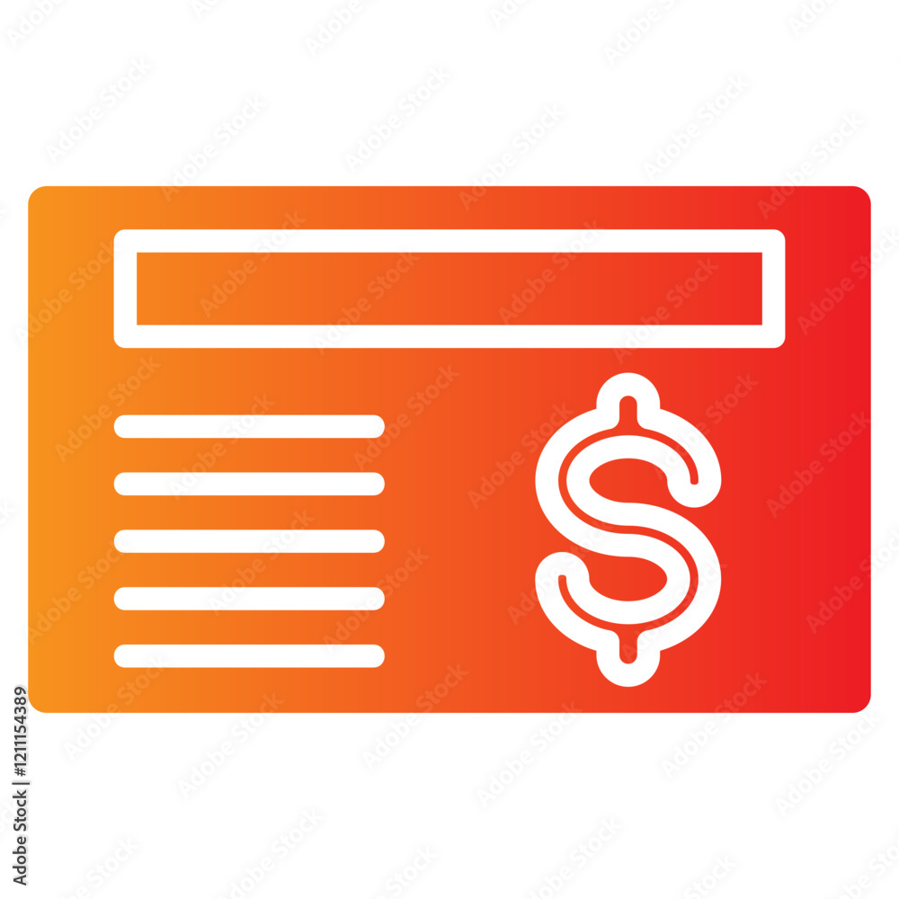 credit card vector single icon with a glyph gradient style credit card vector single icon with a glyph gradient style