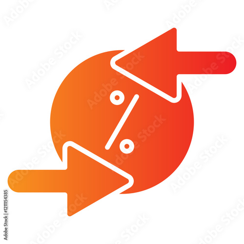 refinance vector single icon with a glyph gradient style