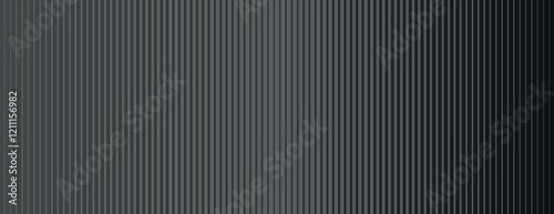 Dark gray background with vertical striped texture. The background features a sleek, modern gray design with subtle shading. Digital background vector. Black background.