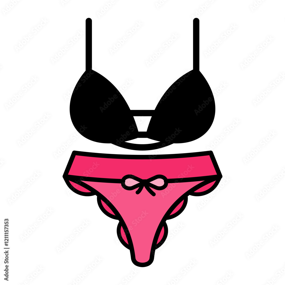 Underwear bra and panties icon vector design templates Underwear bra and panties icon vector design templates