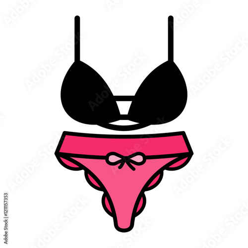 Underwear bra and panties icon vector design templates