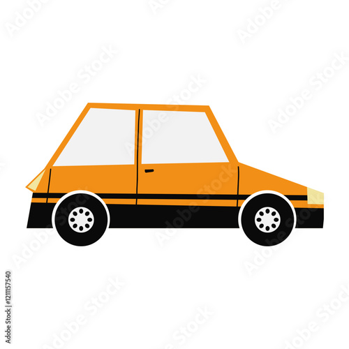 Orange car vector illustration