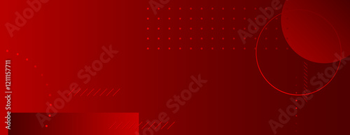 Abstract red background with geometric shapes. The background is red with a smooth texture and subtle patterns, creating a modern red design. Geometric gradient background vector. Red background.
