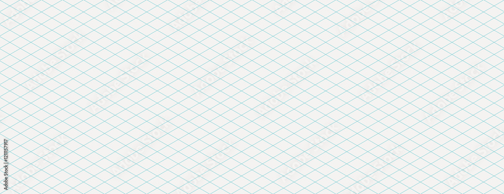 Light blue grid background with a minimalist style. The background features a light blue, crisscross pattern on a white surface. Grid pattern background vector. Teal background.