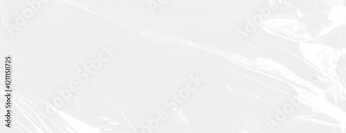 White background with a glossy, plastic-like texture. The background is smooth and shiny, with a clean white color throughout. Plastic foil wrap texture background. White background vector.