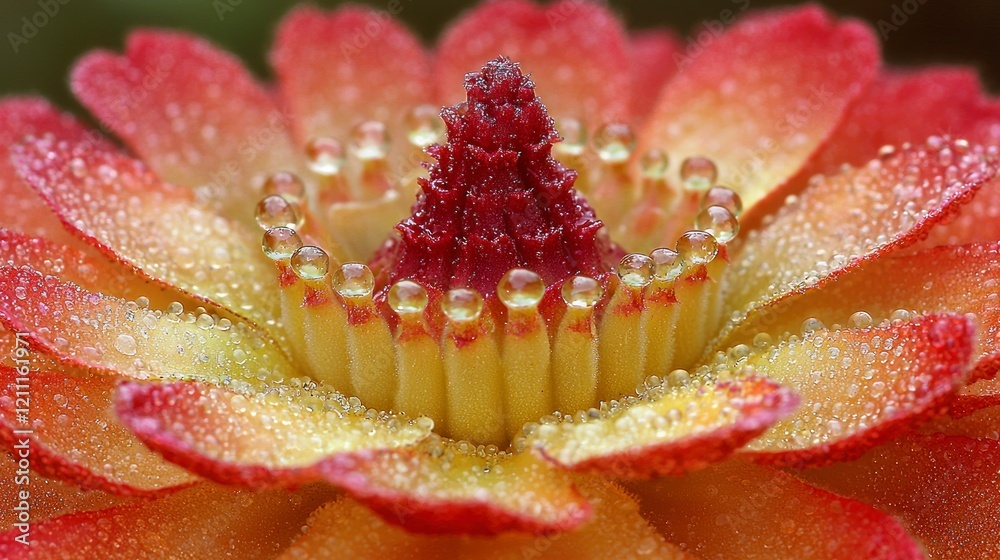 Wet plant detail. Background blurred. Use nature