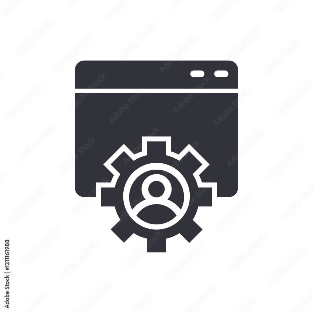 Web administrator solid icons, minimalist vector illustration ,simple transparent graphic element .Isolated on white background Web administrator solid icons, minimalist vector illustration ,simple transparent graphic element .Isolated on white background