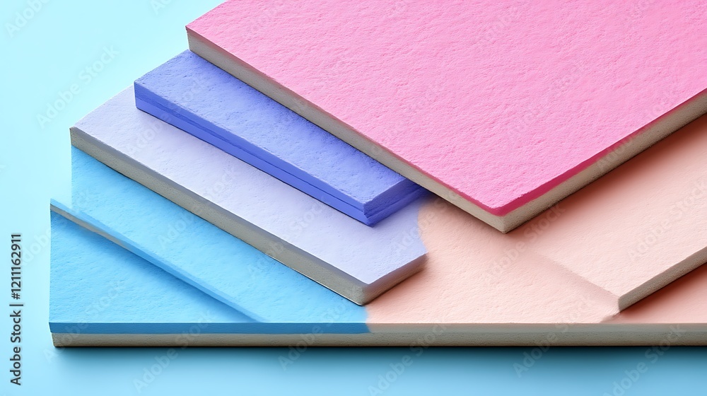 Pastel Colored Blocks Arranged In Abstract Design Pastel Colored Blocks Arranged In Abstract Design