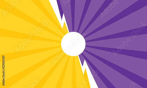 Versus. VS letters on a bright background. Concept of battle or competition. Duel between two players. Video games or fighting with competitors. Comic style design. Vector illustration