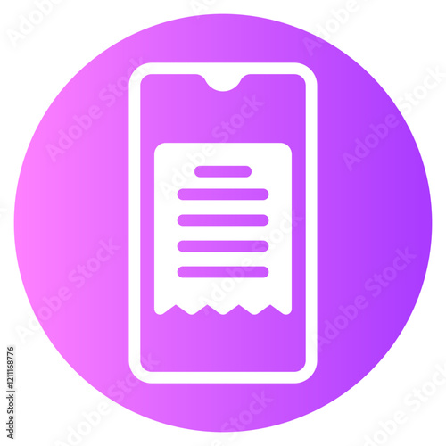 receipt gradient icon