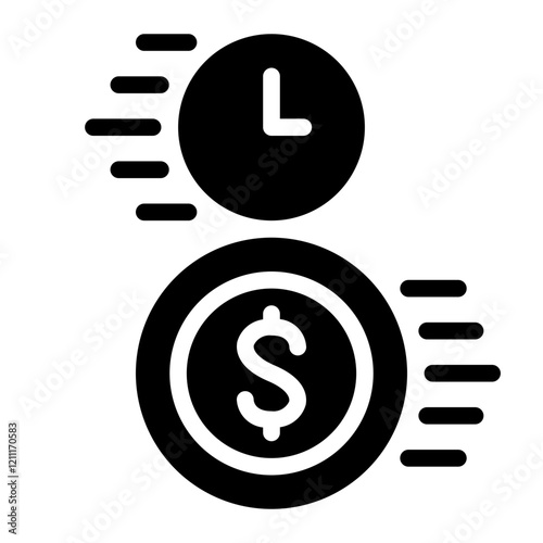 real time transfer glyph icon