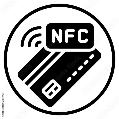 nfc card glyph icon