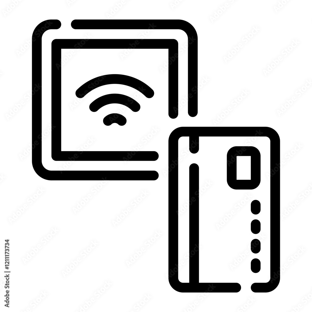 contactless line icon