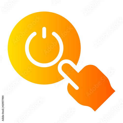 shut down gradient icon