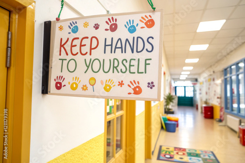 A colorful sign reading 