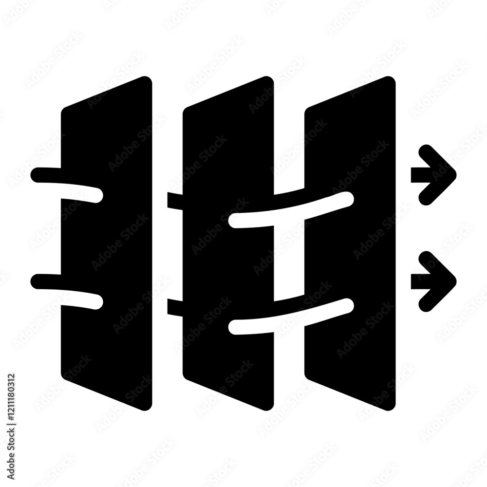 Fototapeta premium air filter glyph icon