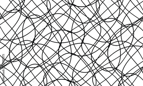 abstract trendy black chaotic lines design perfect for background.