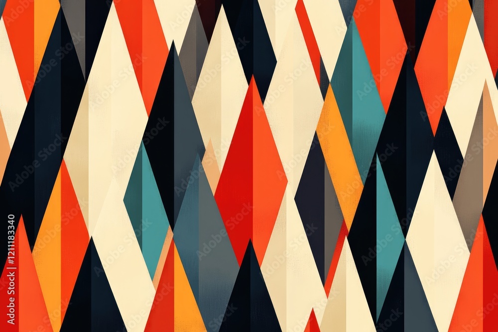 Abstract Geometric Pattern with Triangles and Vivid Colors Abstract Geometric Pattern with Triangles and Vivid Colors