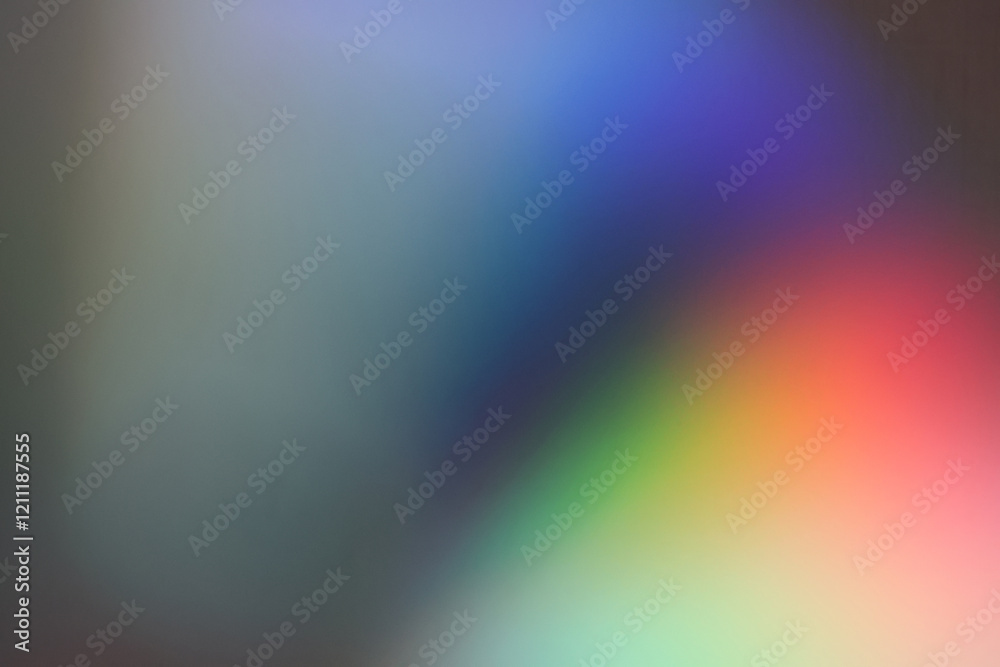Obraz premium Light waves interference effect, color diffraction grating abstract background. Iridescent blurred holographic surface.