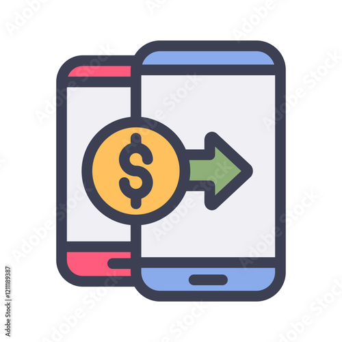 phone transaction filled style