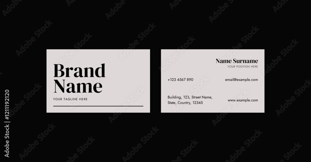 Modern and Minimalist Editable Business Card Template Modern and Minimalist Editable Business Card Template