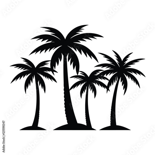 silhouette of palm trees