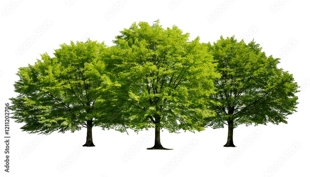 Obraz premium Tree isolated on transparent background with clipping path. Generated Image