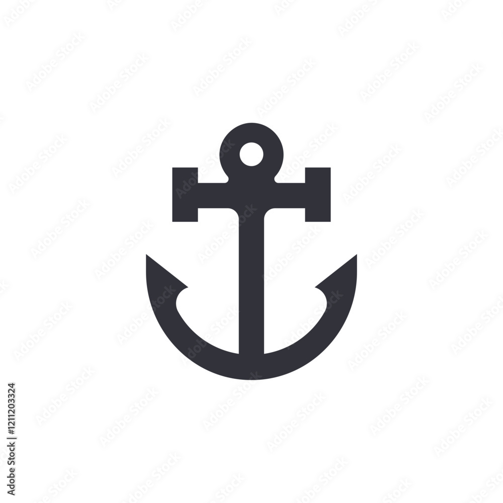 Anchor solid icons, minimalist vector illustration ,simple transparent graphic element .Isolated on white background Anchor solid icons, minimalist vector illustration ,simple transparent graphic element .Isolated on white background