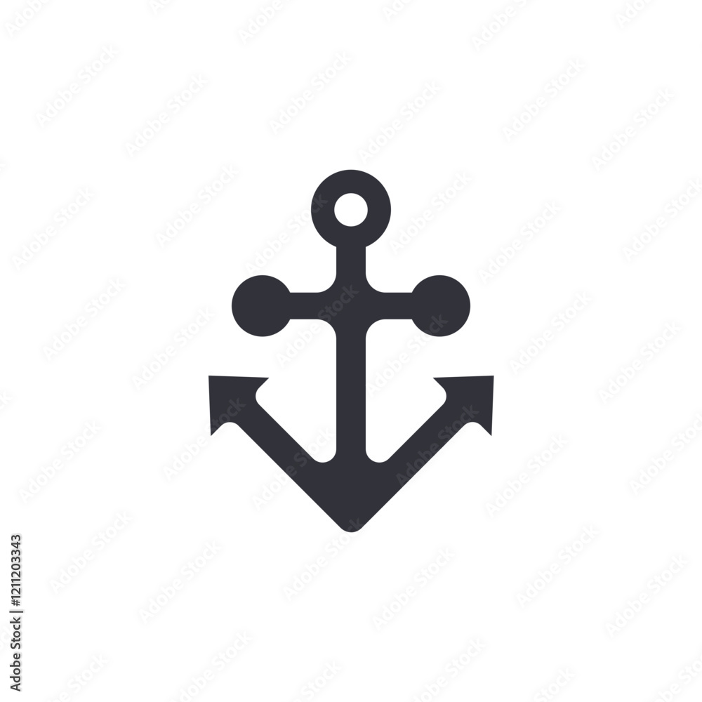 Anchor solid icons, minimalist vector illustration ,simple transparent graphic element .Isolated on white background Anchor solid icons, minimalist vector illustration ,simple transparent graphic element .Isolated on white background