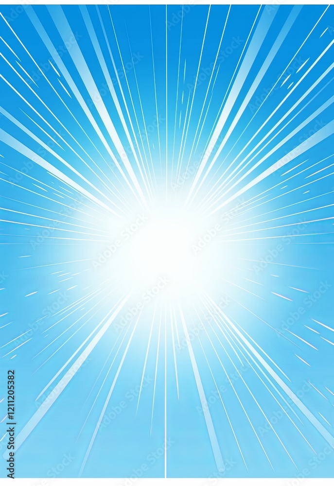 Blue background with rays radiating from the center Blue background with rays radiating from the center