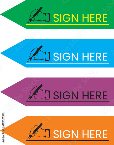 set vector sign icon here