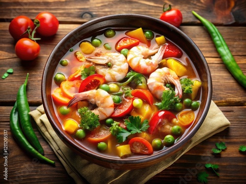 Delicious Shrimp Vegetable Soup Recipe - Healthy Seafood Bowl - Easy Asian Soup