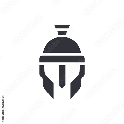 Ancient helmet solid icons, minimalist vector illustration ,simple transparent graphic element .Isolated on white background